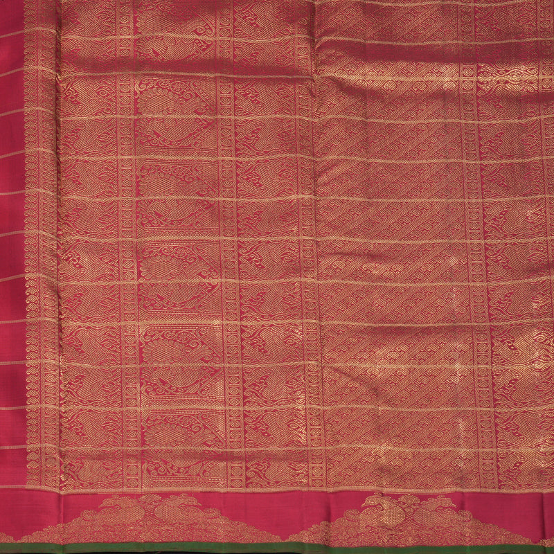 Hayagrivas Handloom Paalum Pazhamum Checks Ten Yards Silk Saree KBFL332I1-1-BF332-SBS