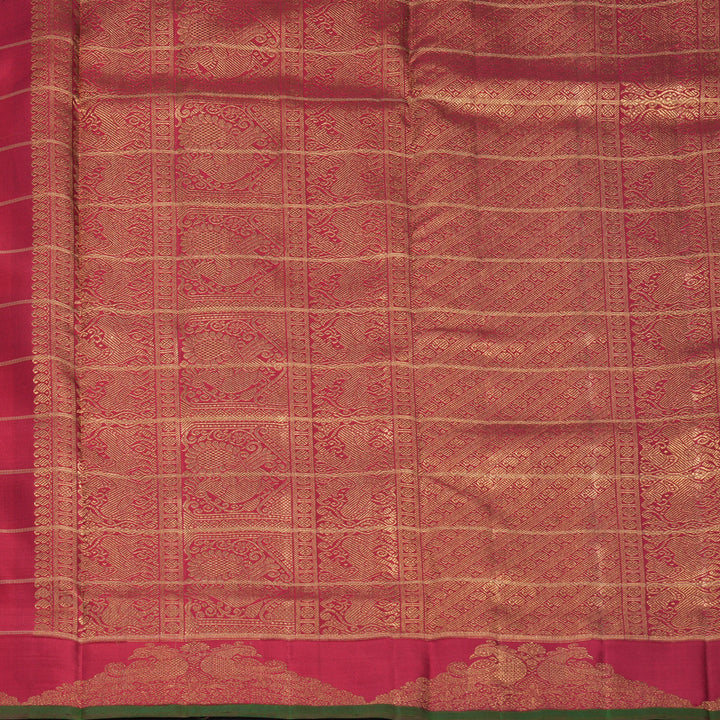 Hayagrivas Handloom Paalum Pazhamum Checks Ten Yards Silk Saree KBFL332I1-1-BF332-SBS