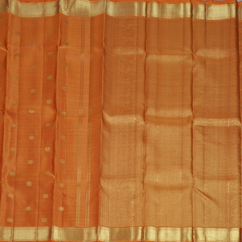 Hayagrivas Handloom Orange Kanjivaram Silk Saree KBFL338I1-1-BF338-SBS