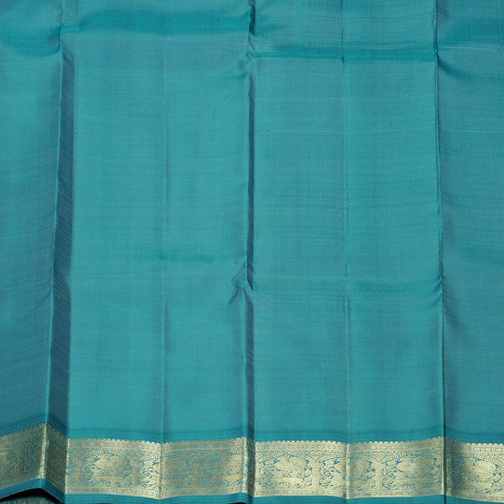 Hayagrivas Handloom Teal Kanjivaram Silk Saree KBFL339I1-1-BF339-SBS