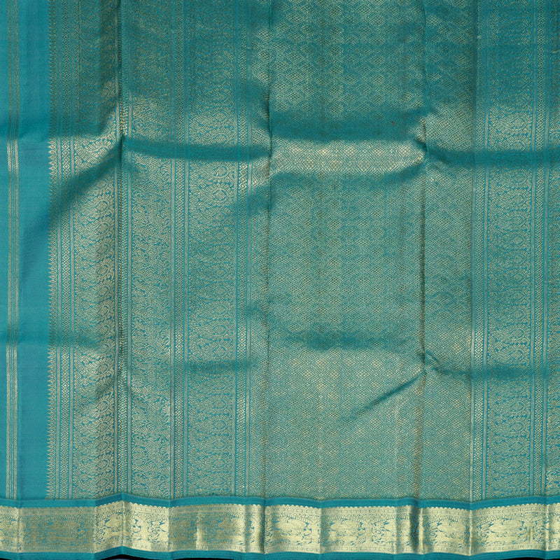 Hayagrivas Handloom Teal Kanjivaram Silk Saree KBFL339I1-1-BF339-SBS