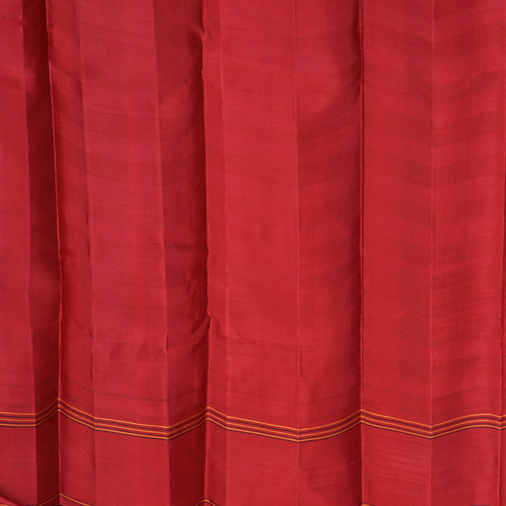 Hayagrivas Handloom Red &amp; Black Checks Kanjivaram Silk Saree KBFL342I1-1-BF342-SBS