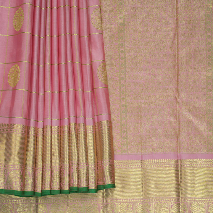 Hayagrivas Handloom Baby Pink Kanjivaram Silk Saree KBFL343I1-1-BF343-SBS