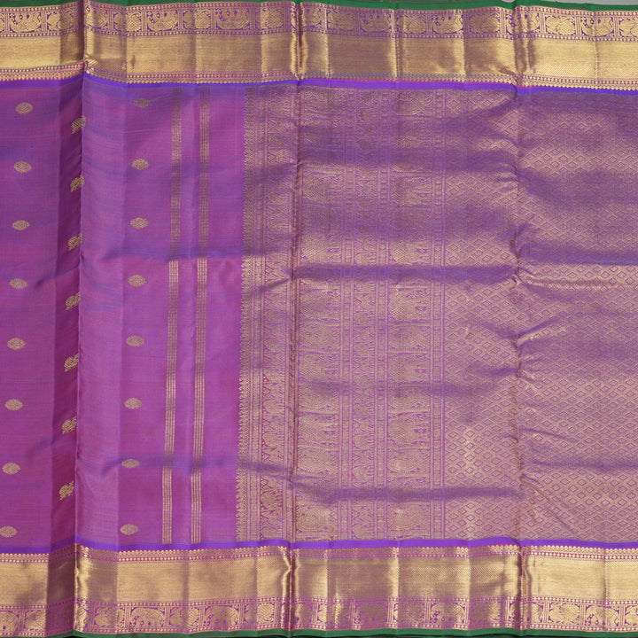 Hayagrivas Handloom Purple Ten Yards Silk Saree KBFL345I1-1-BF345-SBS