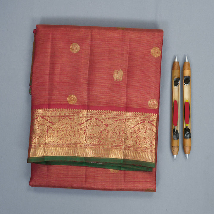 Hayagrivas Handloom Maroon Ten Yards Silk Saree KBFL348I1-1-BF348-SBS