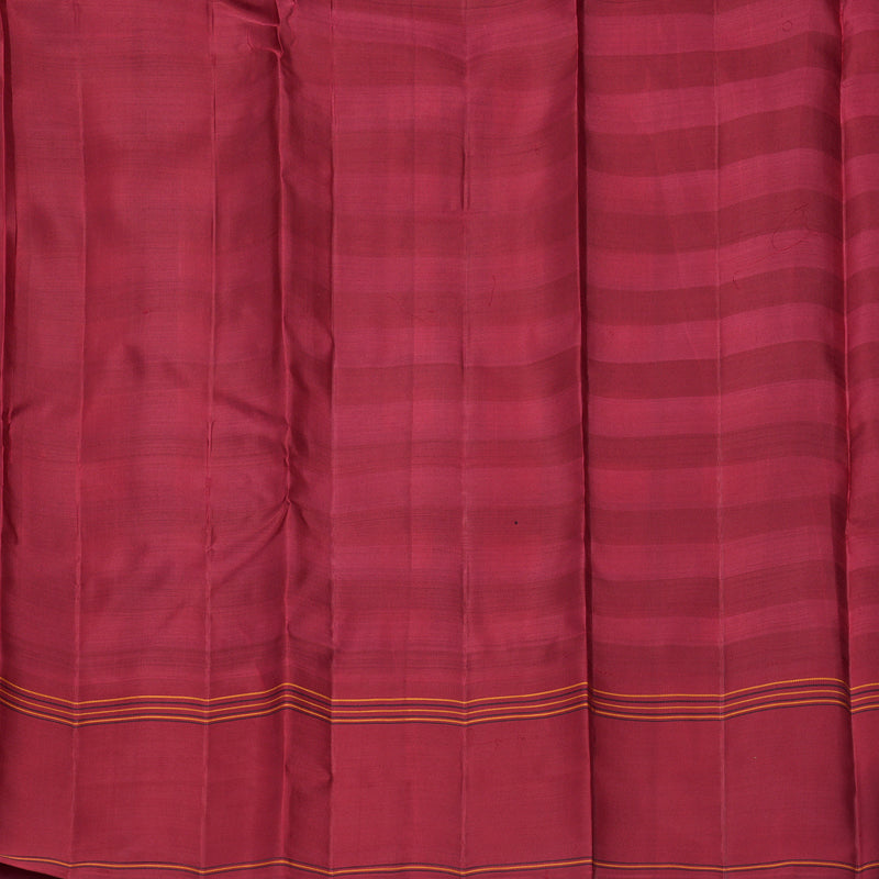 Hayagrivas Handloom Black &amp; White Checks Kanjivaram Silk Saree with Maroon Border KBFL349I1-1-BF349-SBS
