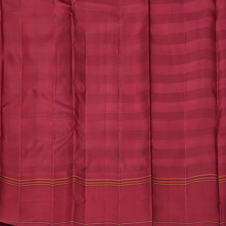Hayagrivas Handloom Black &amp; White Checks Kanjivaram Silk Saree with Maroon Border KBFL349I1-1-BF349-SBS