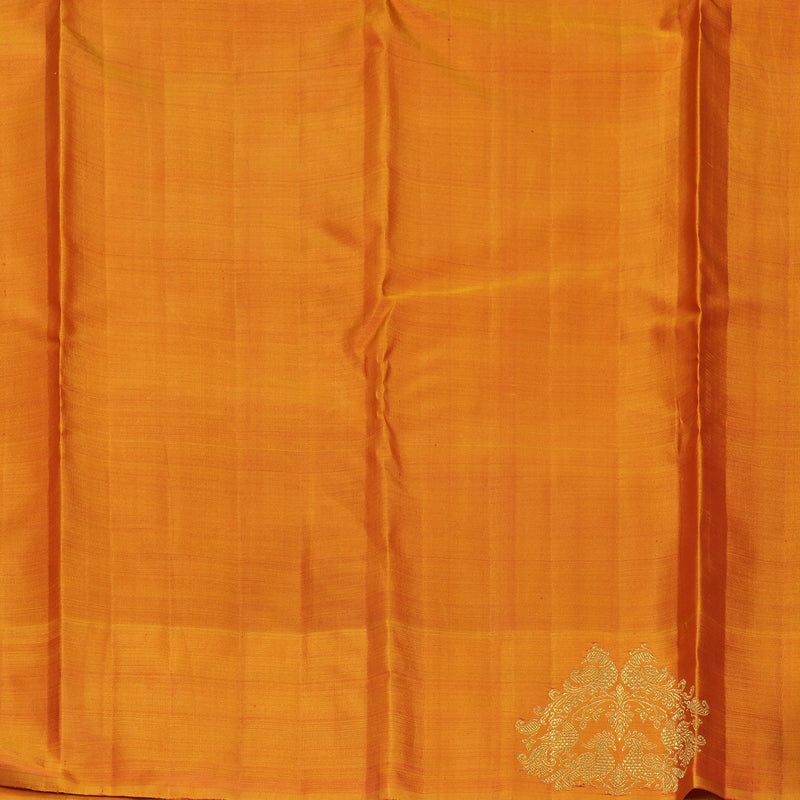Hayagrivas Handloom Maroon Kanjivaram Silk Saree with Golden Orange Border KBFL351I1-1-BF351-SBS