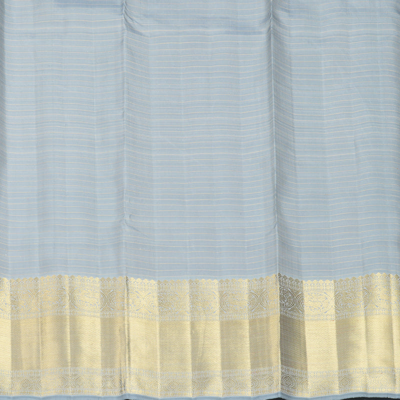 Hayagrivas Handloom Lotus Pink Kanjivaram Silk Saree with Ash Grey Border KBFL353I1-1-BF353-SBS