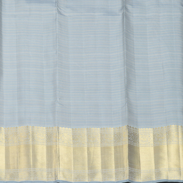 Hayagrivas Handloom Lotus Pink Kanjivaram Silk Saree with Ash Grey Border KBFL353I1-1-BF353-SBS