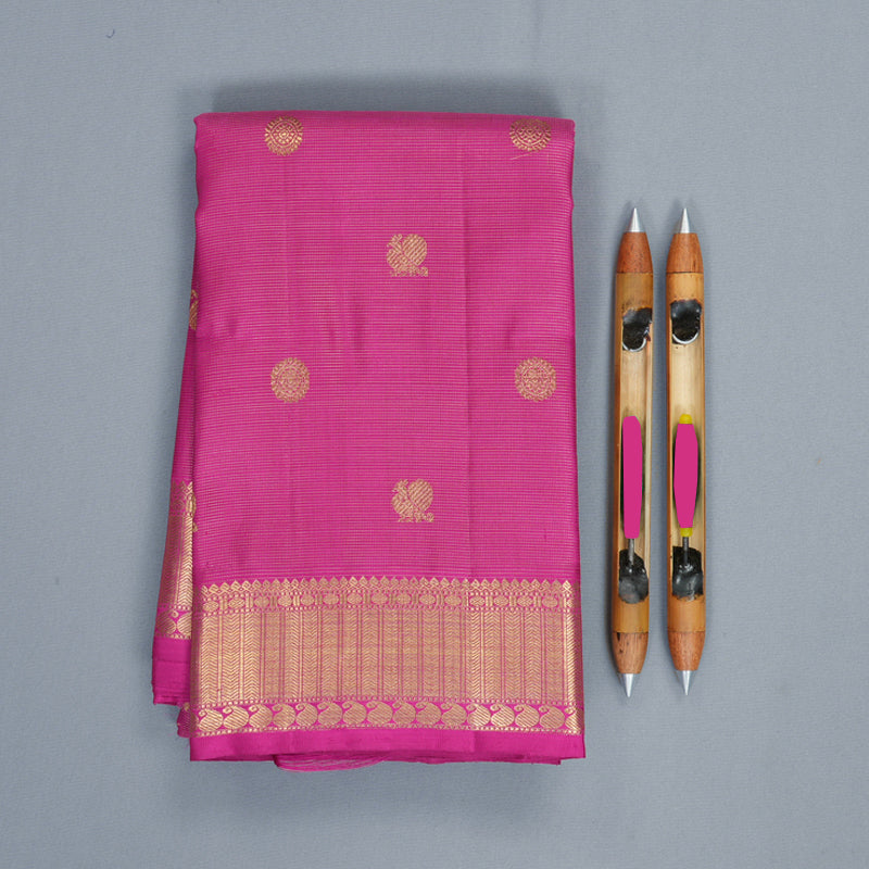 Hayagrivas Handloom Magenta-Pink Kanjivaram Silk Saree KBFL358I1-1-BF358-SBS