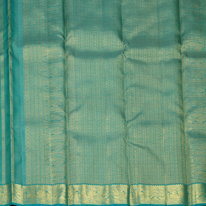 Hayagrivas Handloom Teal Green Kanjivaram Silk Saree KBFL360I1-1-BF360-SBS