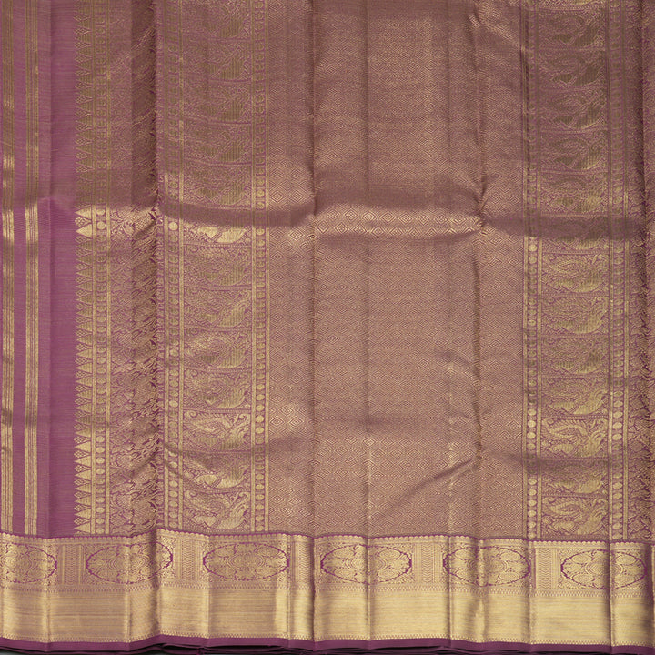 Hayagrivas Handloom Vadamalli Purple Kanjivaram Silk Saree KBFL365I1-1-BF365-SBS