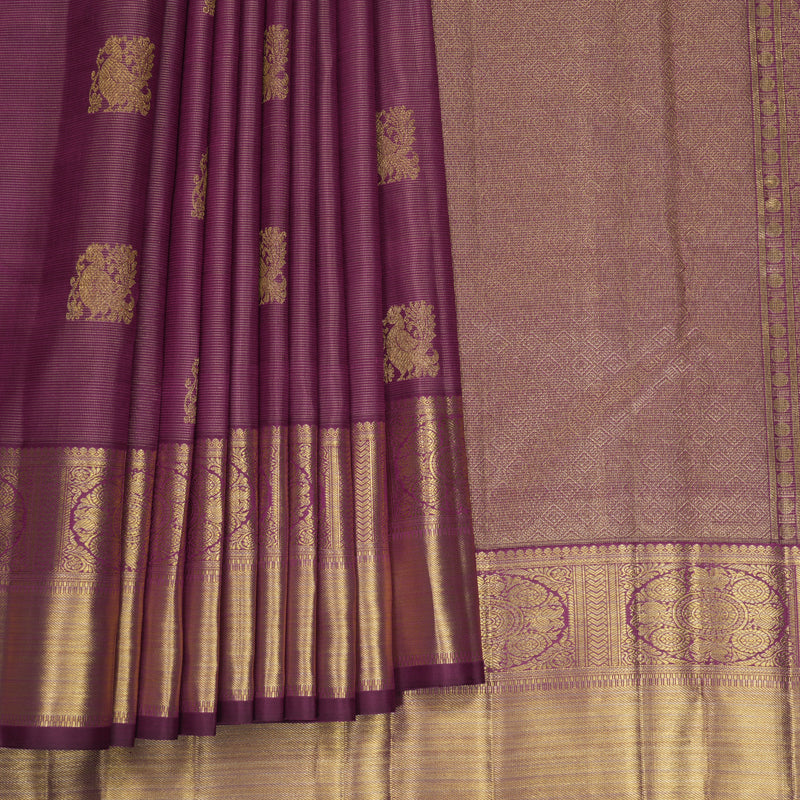 Hayagrivas Handloom Vadamalli Purple Kanjivaram Silk Saree KBFL365I1-1-BF365-SBS