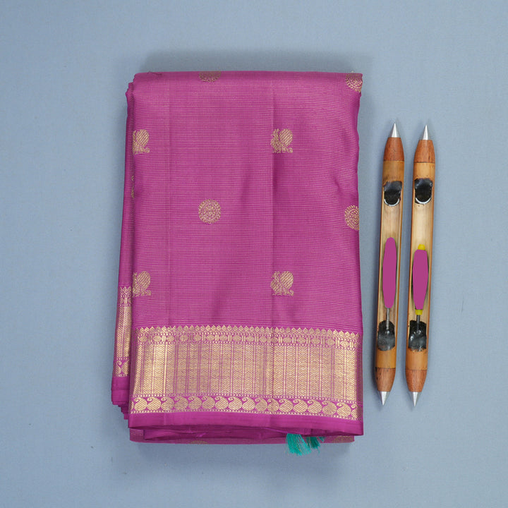 Hayagrivas Handloom Vadamalli Purple Kanjivaram Silk Saree KBFL369I1-1-BF369-SBS