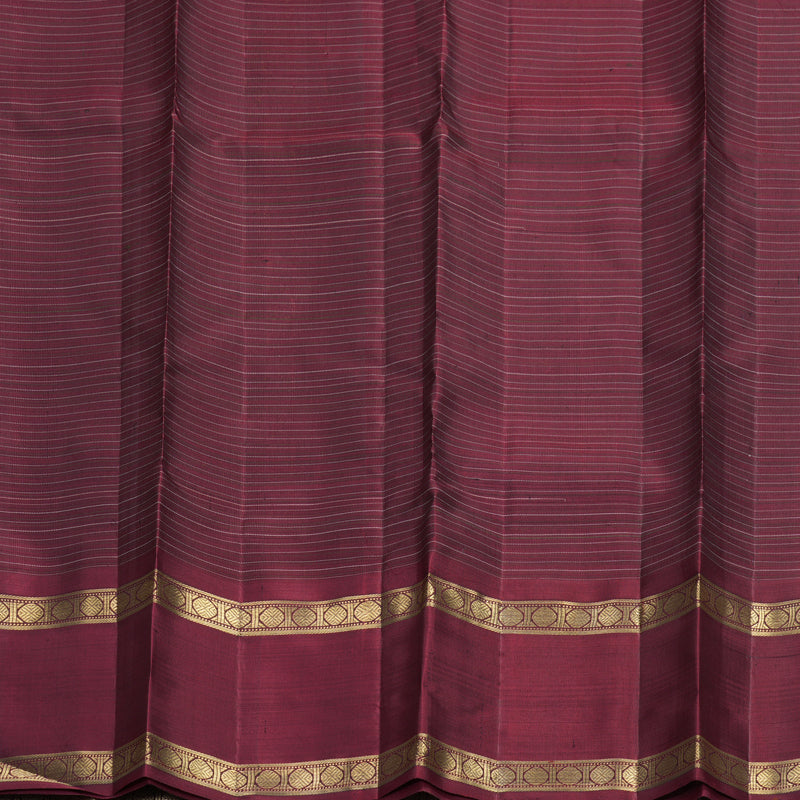 Hayagrivas Handloom Rama Blue Kanjivaram Silk Saree with Araku Maroon Border KBFL372I1-1-BF372-SBS