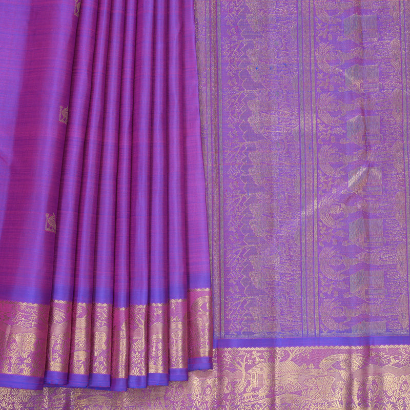 Hayagrivas Handloom Purple Kanjivaram Silk Saree KBFL373I1-1-BF373-SBS