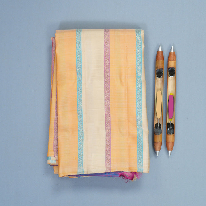 Hayagrivas Handloom Sandal Kanjivaram Silk Saree KBFL375I1-1-BF375-SBS