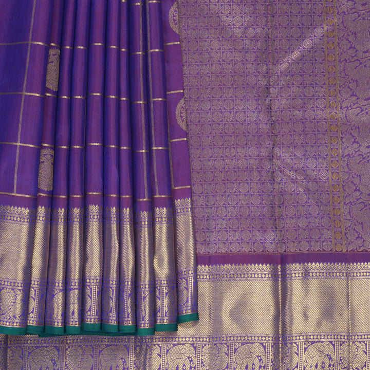 Hayagrivas Handloom Purple Kanjivaram Silk Saree KBFL376I1-1-BF376-SBS