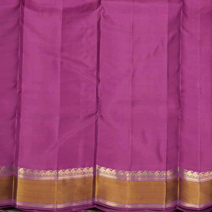 Hayagrivas Handloom Mayilkazhuthu Kanjivaram Silk Saree with Honey Mustard Border KBFL377I1-1-BF377-SBS