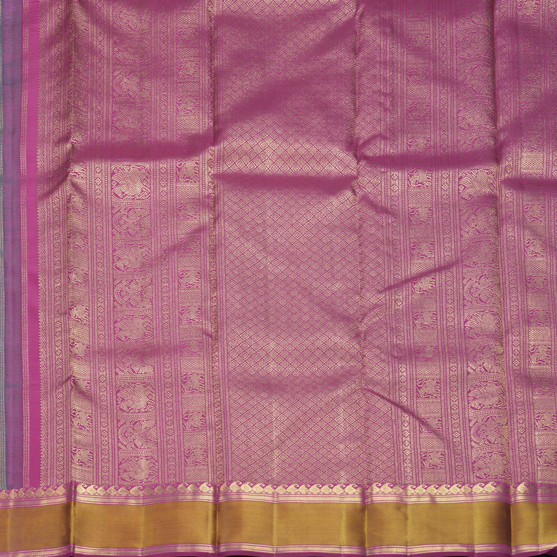 Hayagrivas Handloom Mayilkazhuthu Kanjivaram Silk Saree with Honey Mustard Border KBFL377I1-1-BF377-SBS
