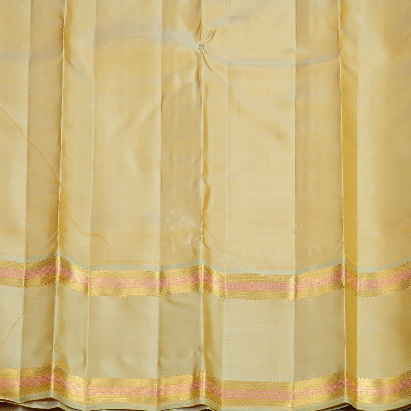 Hayagrivas Handloom Mild Peach Pink Kanjivaram Silk Saree with Pista Green Border KBFL378I1-1-BF378-SBS