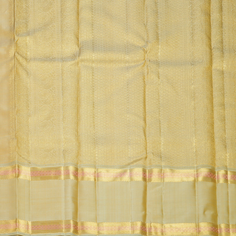 Hayagrivas Handloom Mild Peach Pink Kanjivaram Silk Saree with Pista Green Border KBFL378I1-1-BF378-SBS