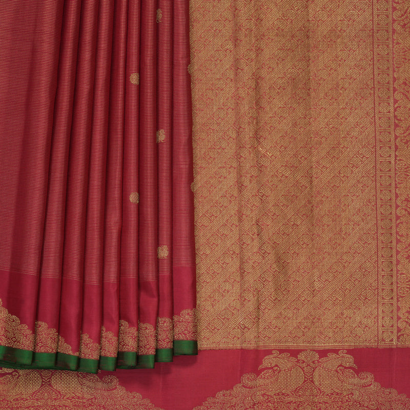 Hayagrivas Handloom Maroon Ten Yards Silk Saree KBFL379I1-1-BF379-SBS
