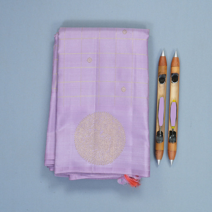 Hayagrivas Handloom Lilac Kanjivaram Silk Saree KBFL380I1-1-BF380-SBS