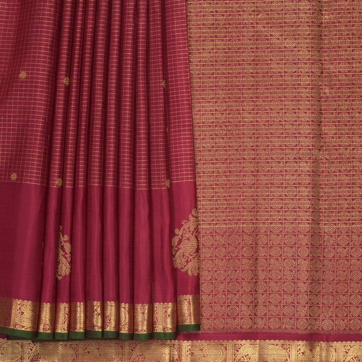 Hayagrivas Handloom Maroon Kanjivaram Silk Saree KBFL381I1-1-BF381-SBS