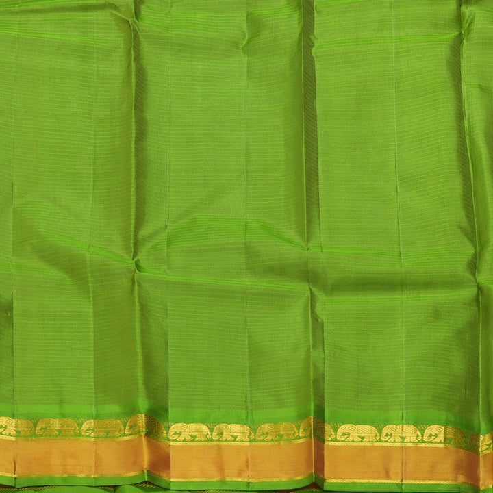 Hayagrivas Handloom Light Elaichi Green Kanjivaram Silk Saree KSBE101B1-12