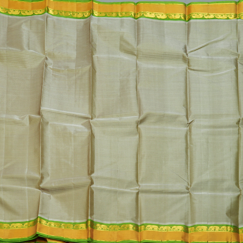 Hayagrivas Handloom Light Elaichi Green Kanjivaram Silk Saree KSBE101B1-12