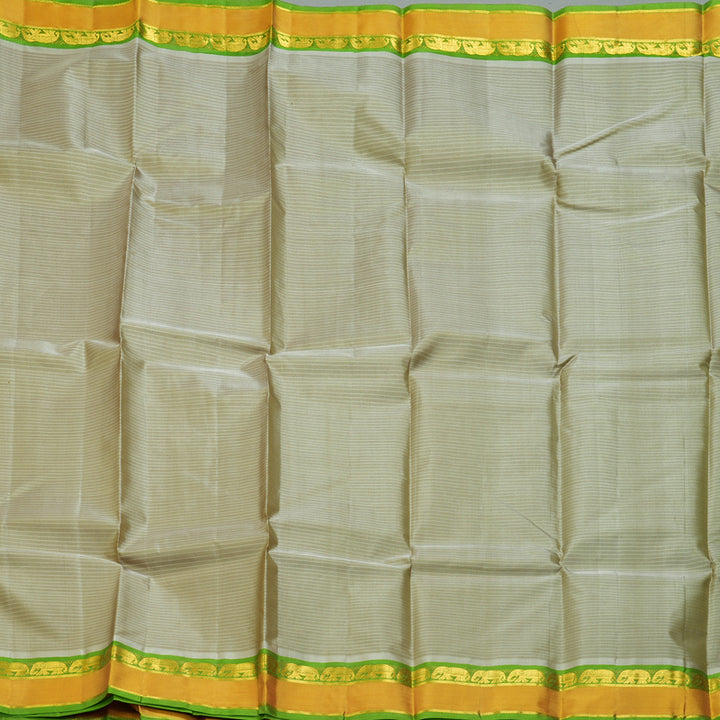 Hayagrivas Handloom Light Elaichi Green Kanjivaram Silk Saree KSBE101B1-12