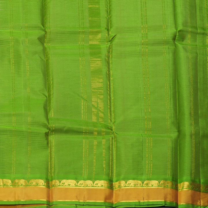 Hayagrivas Handloom Light Elaichi Green Kanjivaram Silk Saree KSBE101B1-12