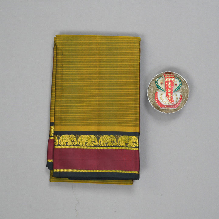Hayagrivas Handloom Honey Mustard Kanjivaram Silk Saree KSBE101B1-2