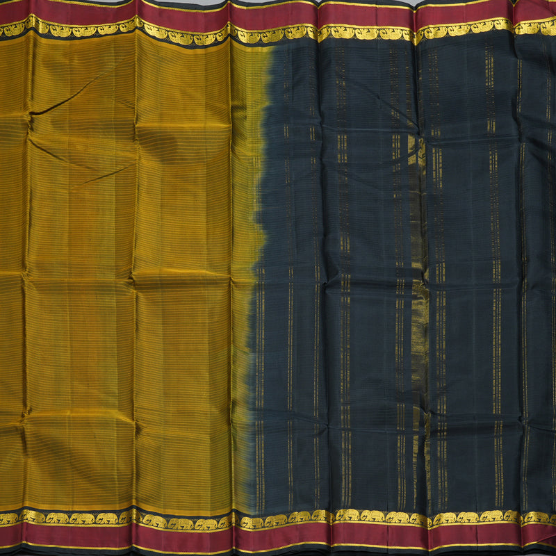 Hayagrivas Handloom Honey Mustard Kanjivaram Silk Saree KSBE101B1-2