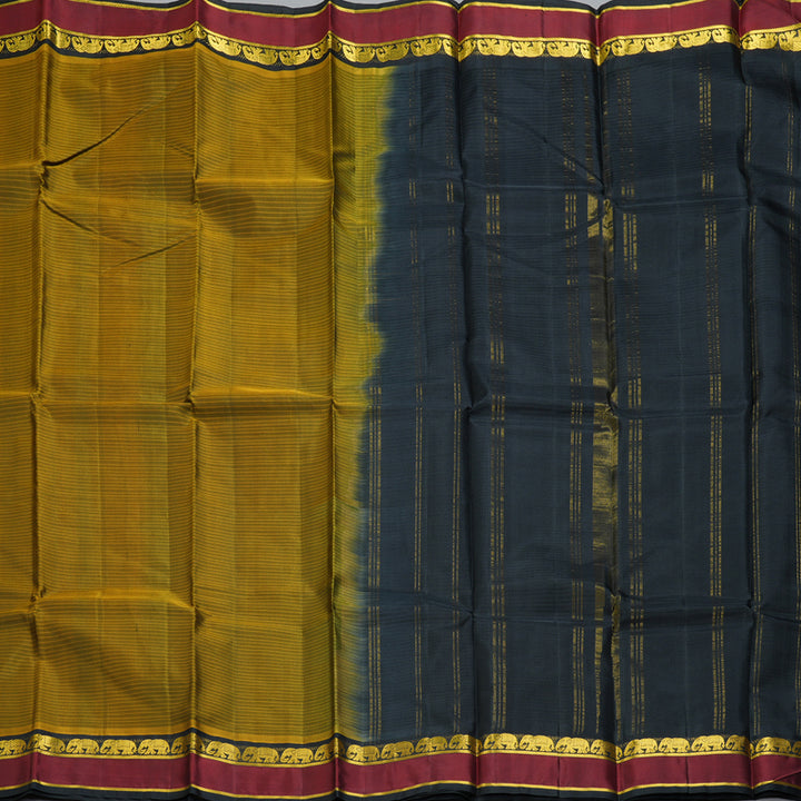 Hayagrivas Handloom Honey Mustard Kanjivaram Silk Saree KSBE101B1-2