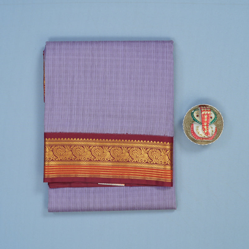 Hayagrivas Lavendar Ten Yards Semi Silk Saree KSBE106B14-1