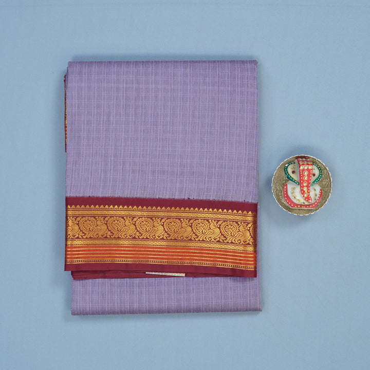 Hayagrivas Lavendar Ten Yards Semi Silk Saree KSBE106B14-1