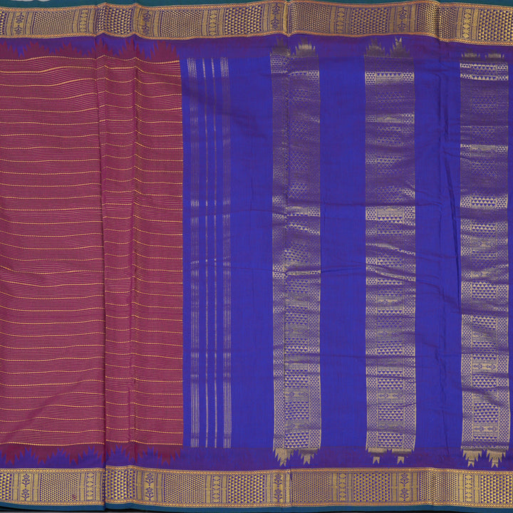 Hayagrivas Deep Pink Ten Yards Semi Silk Saree KSBE106B24-1