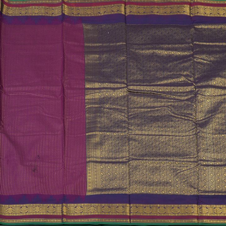 Hayagrivas Vadamalli Purple Ten Yards Semi Silk Saree KSBE1063B1-3