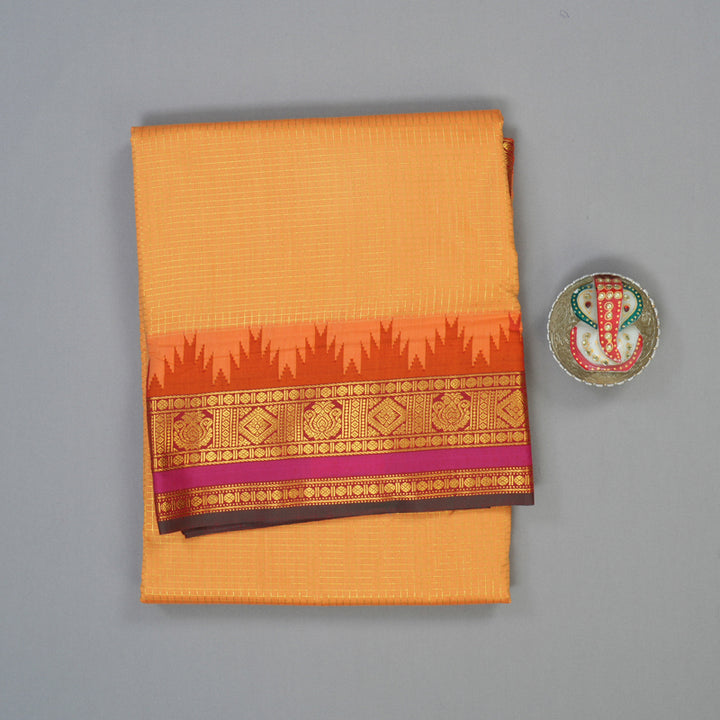 Hayagrivas Sandalwood Ten Yards Semi Silk Saree KSBE106B31-4