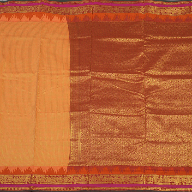 Hayagrivas Sandalwood Ten Yards Semi Silk Saree KSBE106B31-4