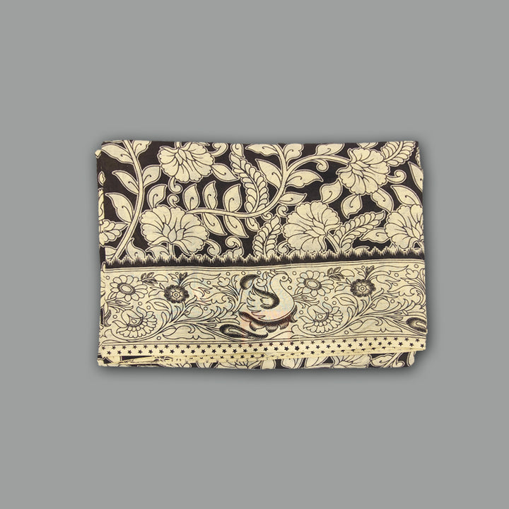 Hayagrivas Sandal Kalamkari Cotton Saree KSBE107B1-35
