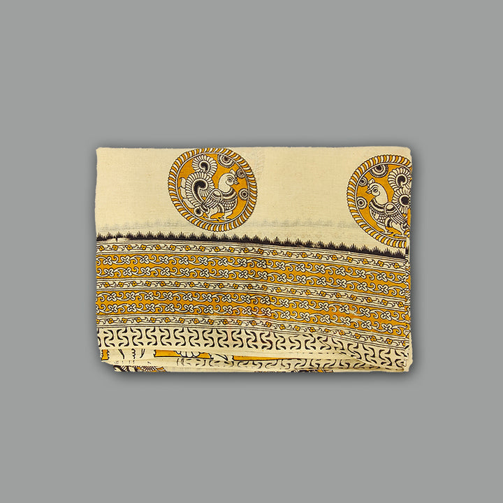 Hayagrivas Sandal Kalamkari Cotton Saree KSBE107B1-44