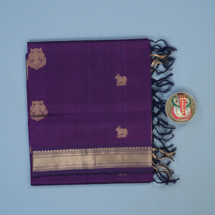 Hayagrivas Purple Kanchi Silk Cotton Saree KSBE107B10-2