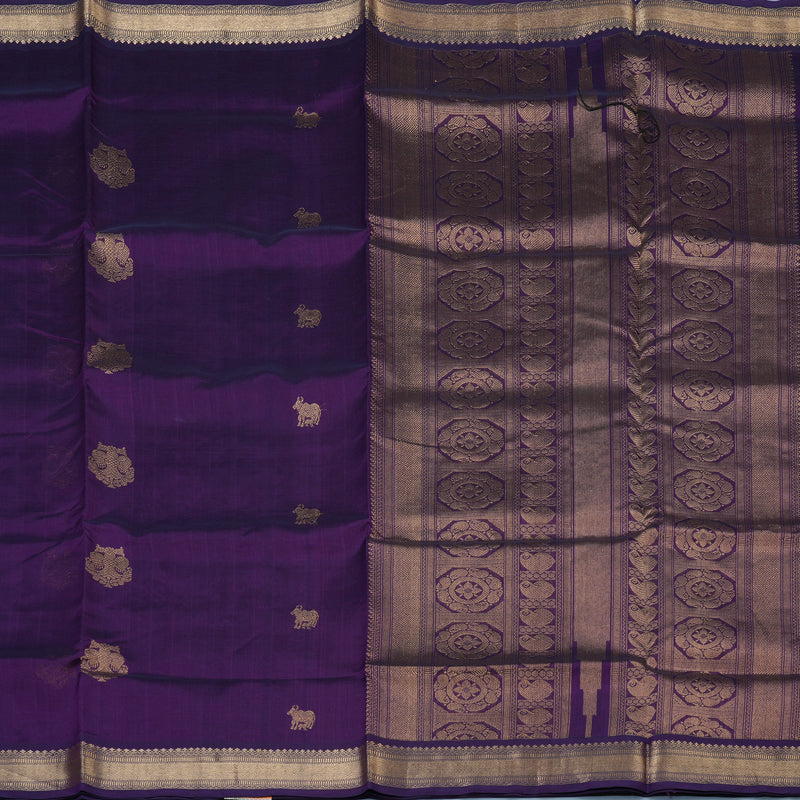 Hayagrivas Purple Kanchi Silk Cotton Saree KSBE107B10-2