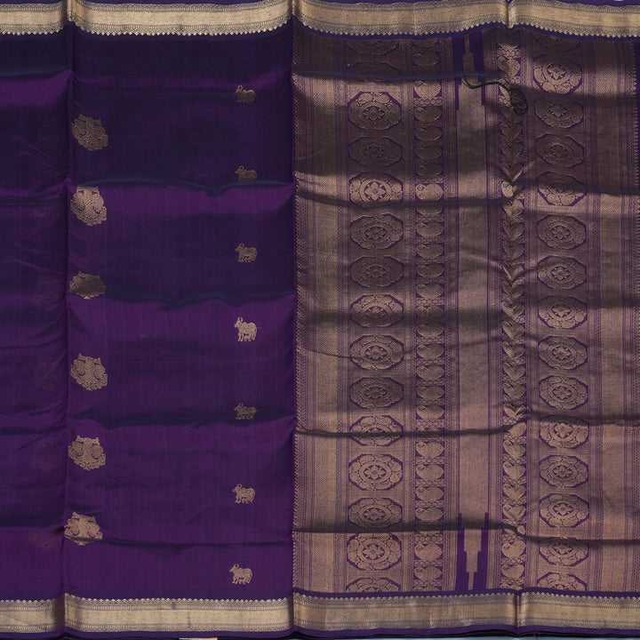 Hayagrivas Purple Kanchi Silk Cotton Saree KSBE107B10-2