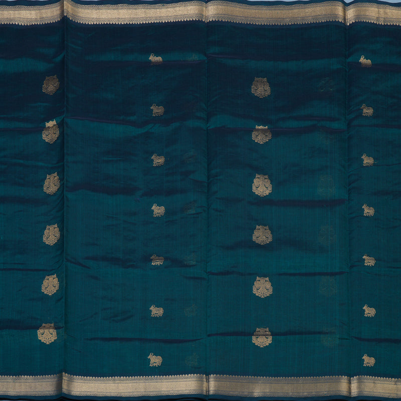 Hayagrivas Rama Blue Kanchi Silk Cotton Saree KSBE107B10-3