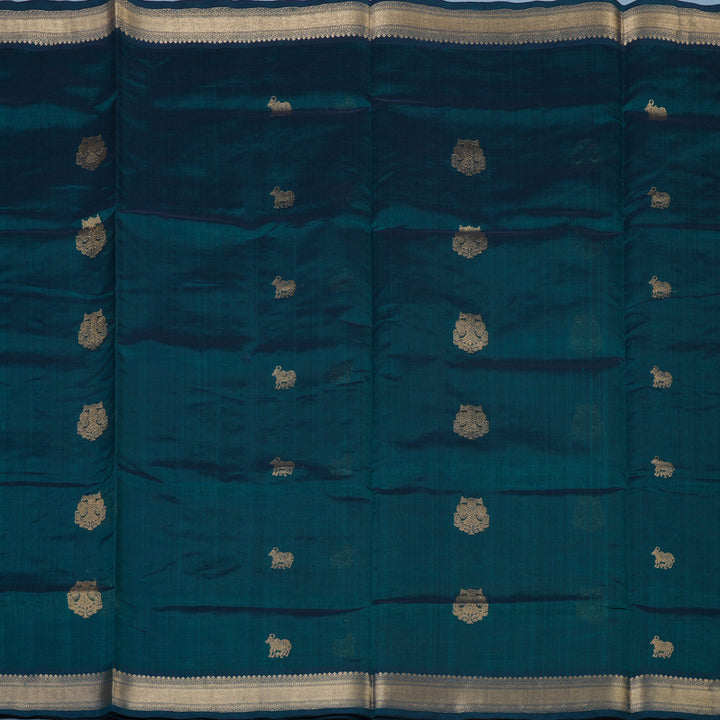 Hayagrivas Rama Blue Kanchi Silk Cotton Saree KSBE107B10-3